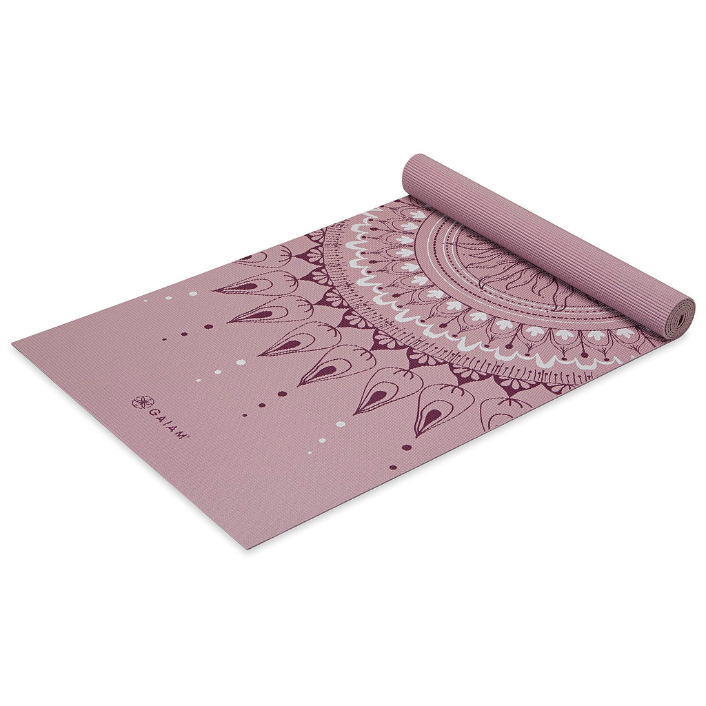 Yoga Mat Classic Print, 4mm Non-Slip Mat (Here & Now Dusy Rose)