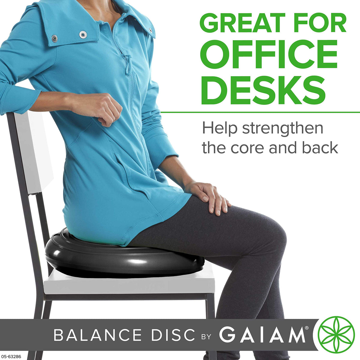 Balance Disc Wobble Cushion, 16", Core Stability Seat (Black)