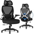Ergonomic Office Chair, Big and Tall Mesh Chair with Adjustable Lumbar Support, 5D Arms & Wide Seat, 135° Recline Home Desk Computer Chairs for Work Gaming, Heavy Duty,400LBS - Black