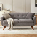 65.2" W Loveseat Sofa, Solid & Easy to Install Small Couch for Bedroom Office Apartment, Grey