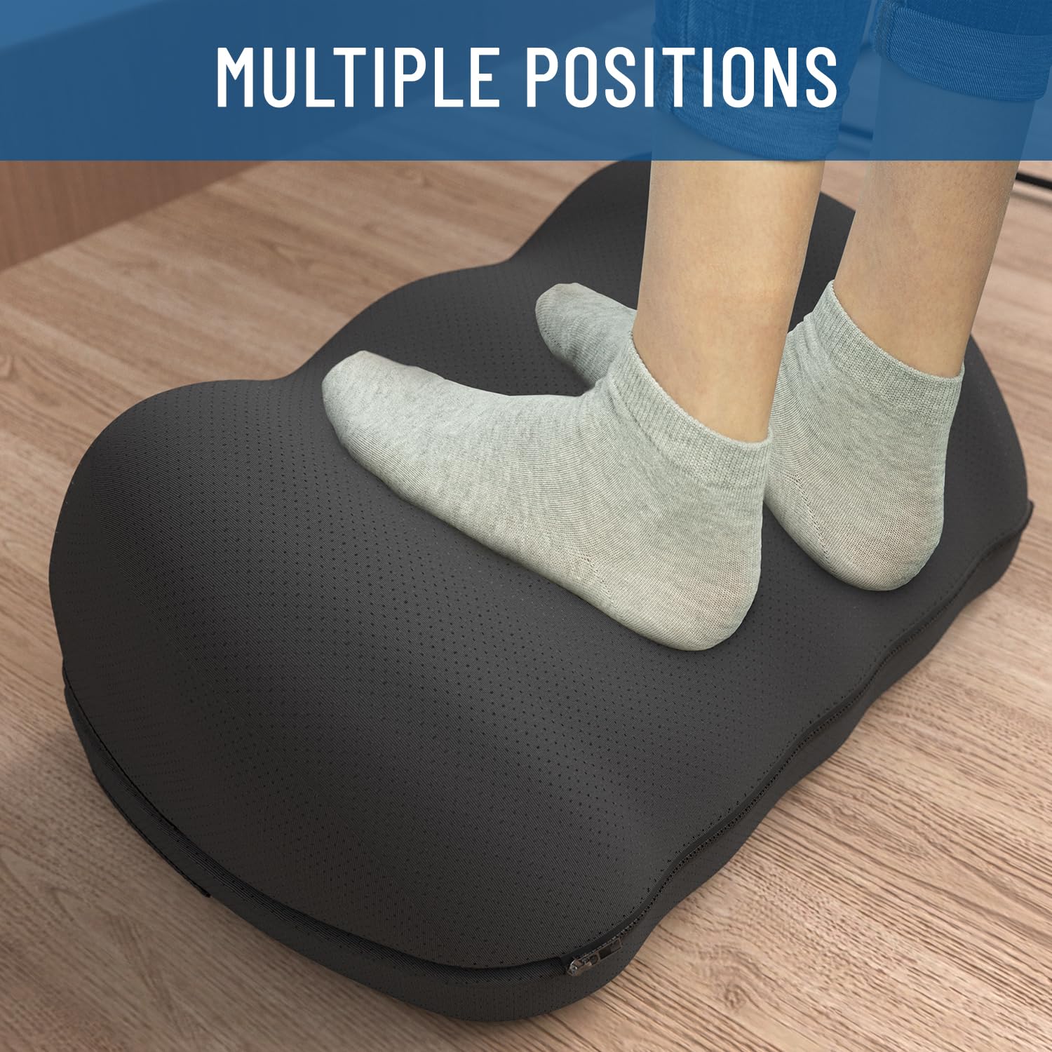 Comfort Adjustable Cloud Foot Rest for Under Desk at Work with Pressure Point Nodes - Comfortable Memory Foam Office Foot Stool & Desk Pillow, Gaming & Home Accessories