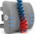 Memory Foam Lumbar Support Pillow for Office Chair, Gaming Chair & Car Seat Automotive Use, Ergonomic Back Cushion, Work from Home Essentials, Office Essentials for Sitting Comfort, Grey