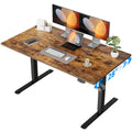Electric Standing Desk, 48 x 28 Inches Height Adjustable Desk, Sit Stand up for Work Office Home, Ergonomic Rising Computer Table with Memory Preset, Rustic Brown