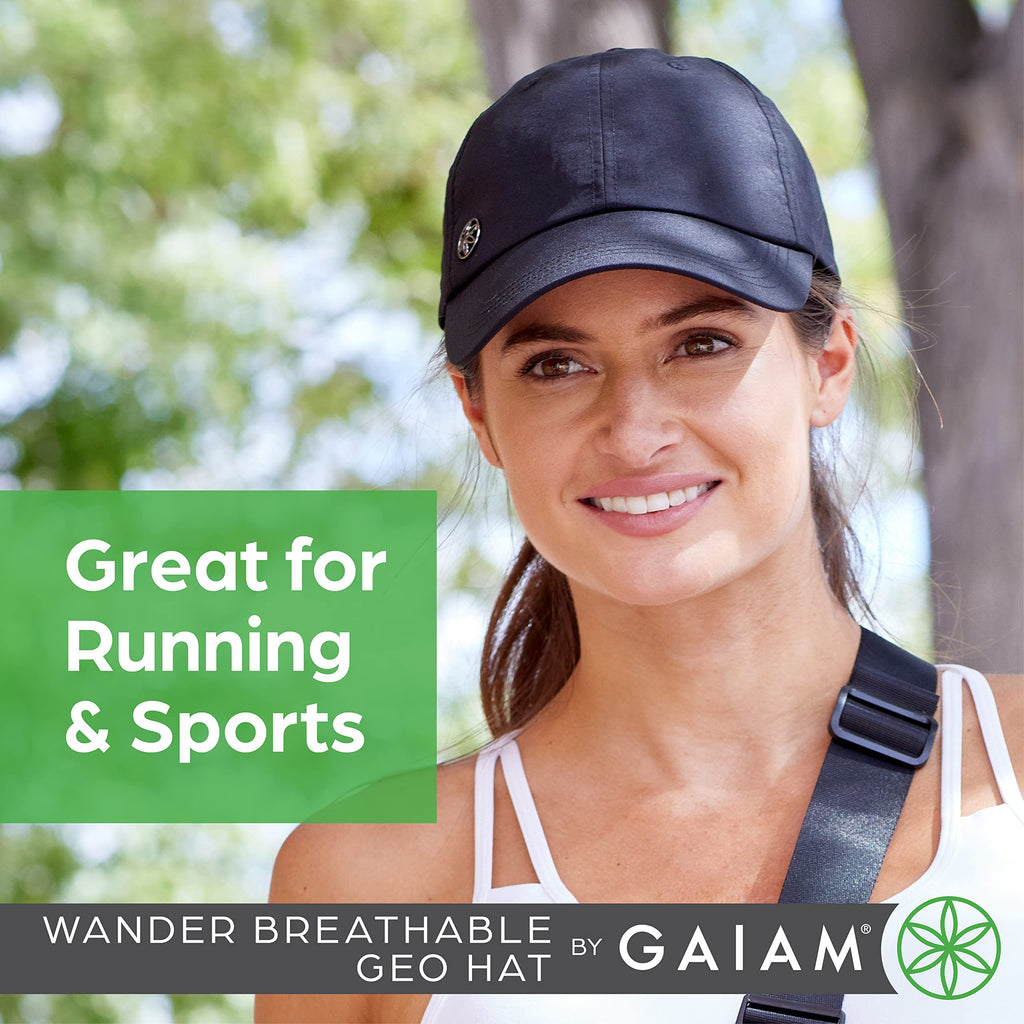 Wander Breathable Geo Hat - Cute Women's Baseball for Summer, Lightweight, Adjustable Strap, Moisture-Absorbing Sweatband Running & Hiking, 6-Panel Sporty White Ball Cap Women,