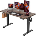 Height Adjustable Electric Standing Desk, 48 x 24 Inches Sit Stand up Desk, Memory Computer Home Office Desk, Dark Walnut