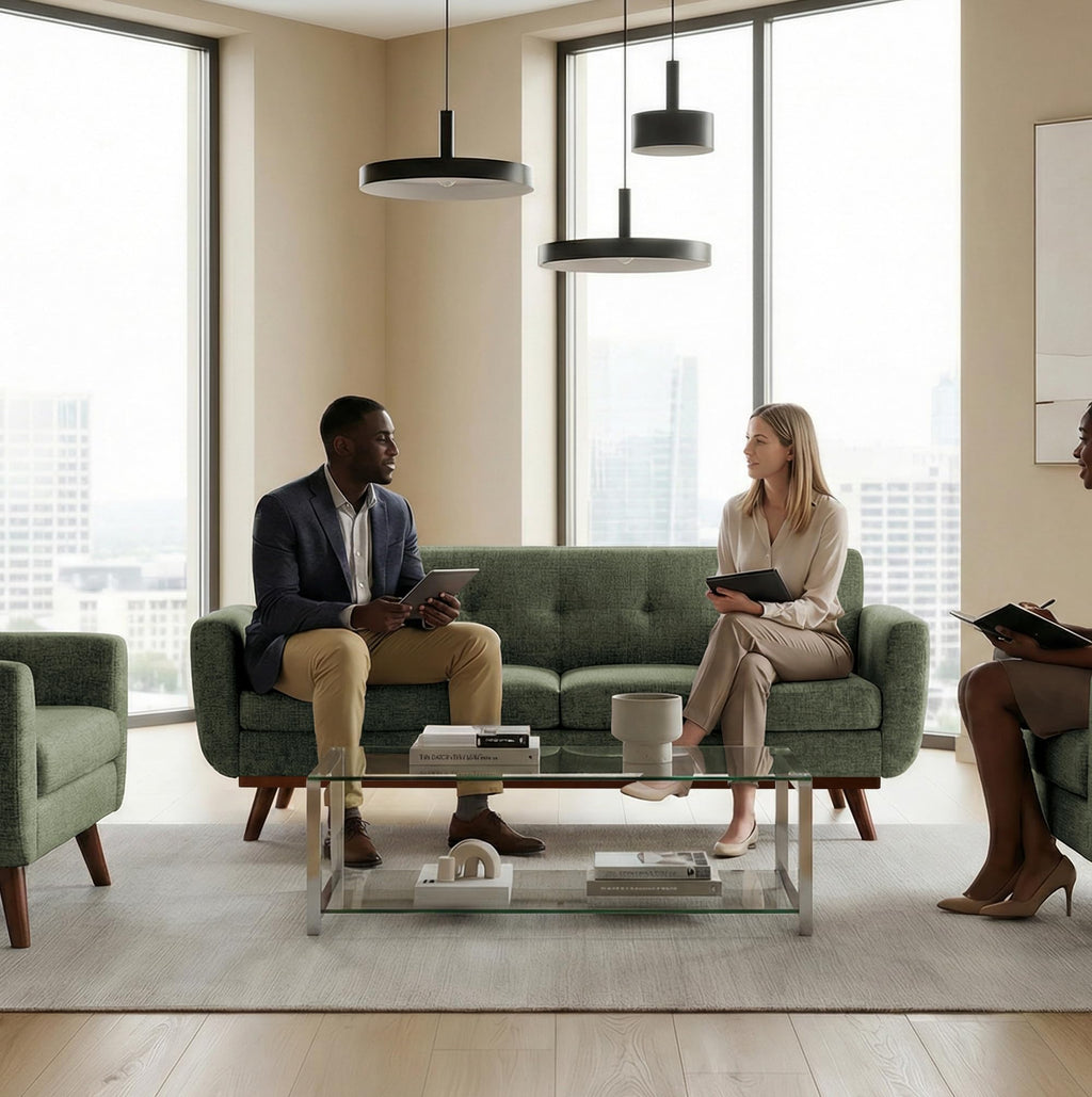 65.2" W Loveseat Sofa, Solid & Easy to Install Small Couch for Bedroom Office Apartment, Green