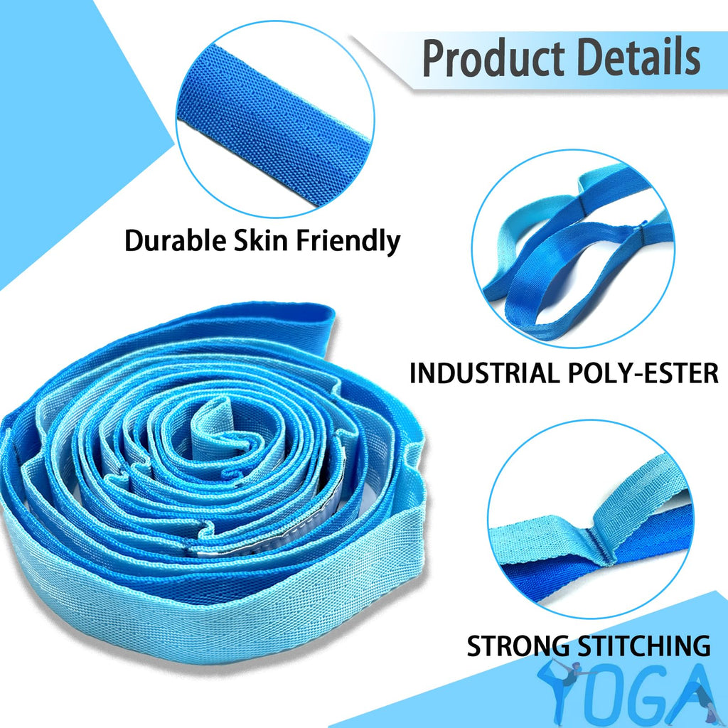 Stretching Strap Yoga Strap with Loops for Physical Therapy, Non-Elastic
