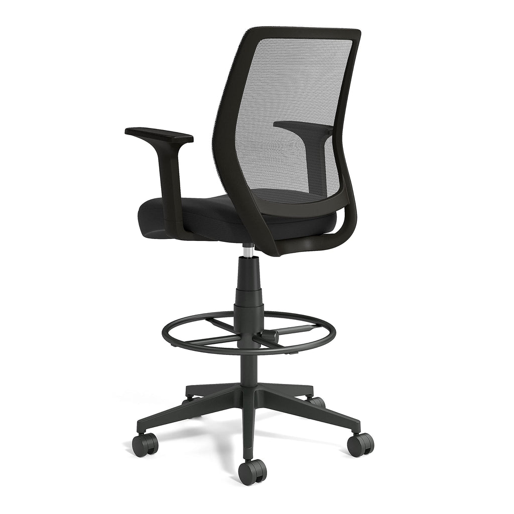 Drafting Stool, Mesh, Ergonomic, Adjustable Height, Swivel, Black
