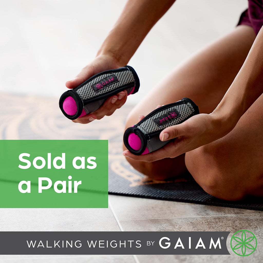 Soft Walking Hand Weights with Strap, 4lb Set Women Men (2LB Set)