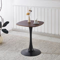 23.6" Square Tulip Dining Table, Mid-Century Tulip Table Kitchen Tulip Dining Table 2 People with MDF Table Top & Metal Base for Office Living Room