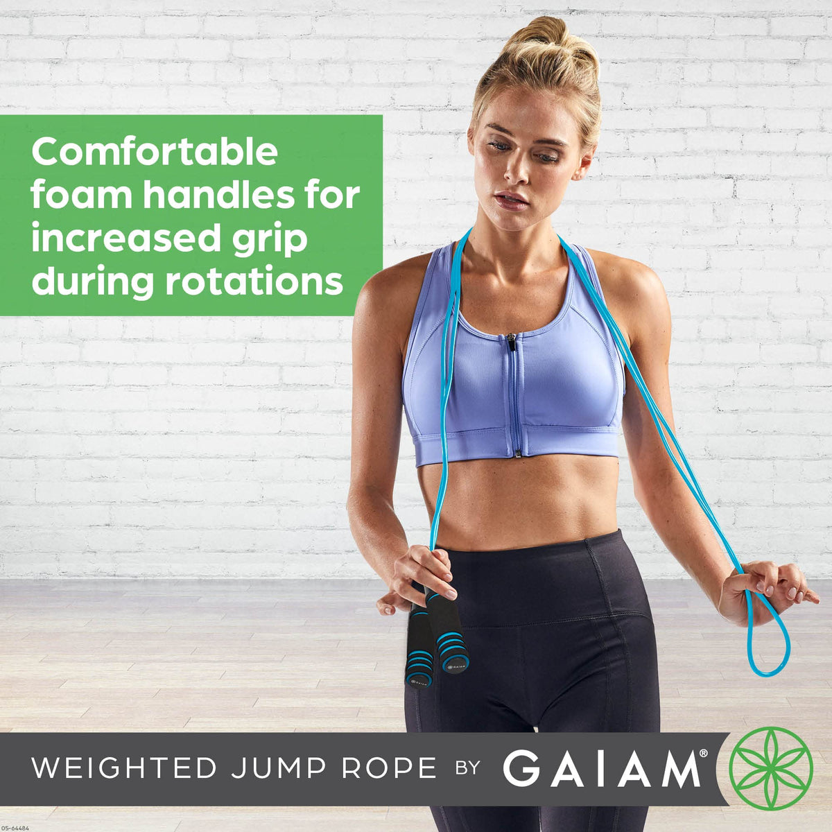 Weighted Jump Rope for Men and Women - 1lb Heavy Foam Handles Set - Adjustable Exercise Rope Length for Fitness and Training - Helps Burn Calories and Improve Stamina (1-Pound Set)