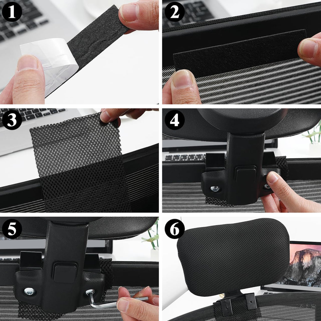 Office Chair Headrest Attachment, Adjustable Head Rest for Office Chair, Universal Headrest Head Pillow for Office Chair Computer Chair(11x8.65 inch)¡­