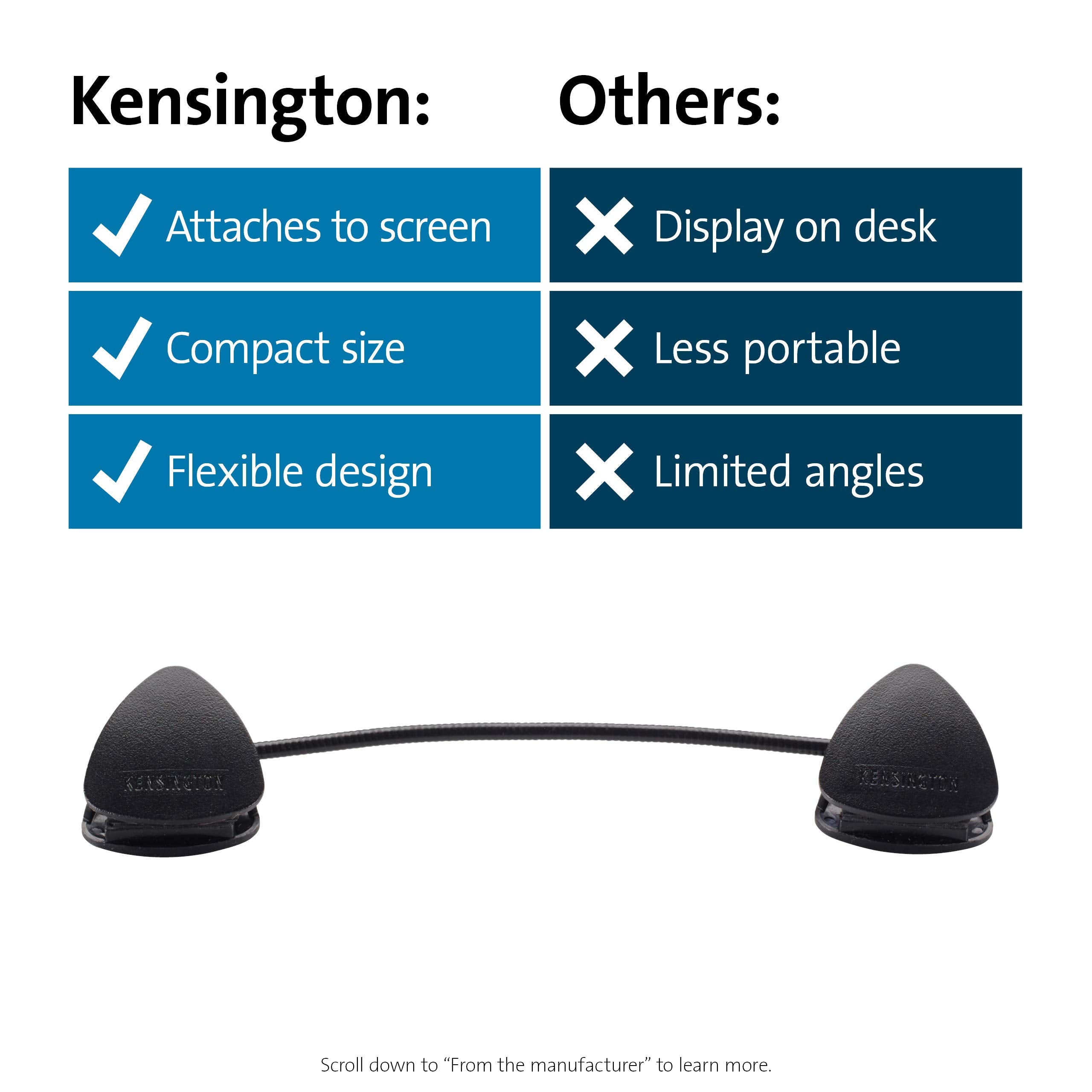 Document Holder for Typing for Laptops and Monitors, Flex Clip Copyholder, Typing Stand Document Holder, Office Paper Clip Holder, Compact Paper Holder Stand, Black 9-3/4" Wide