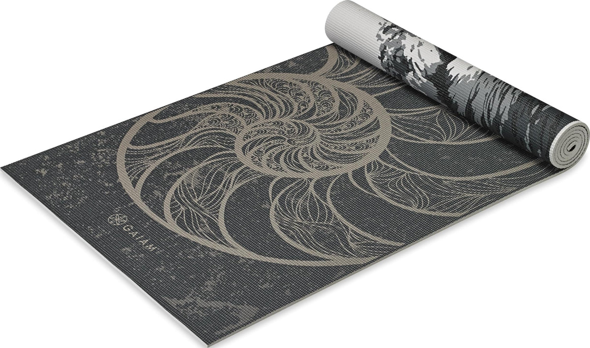 Reversible Yoga Mat, 6mm Thick Print Mat (Spiral Motion)