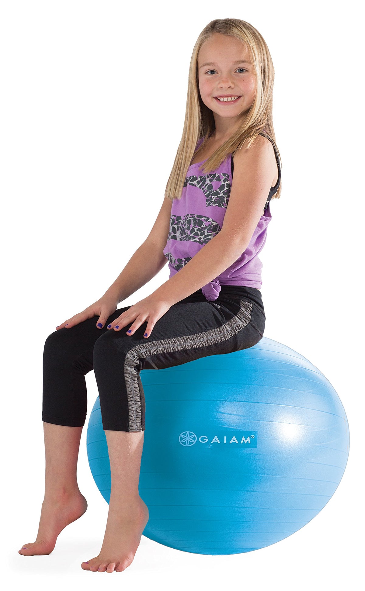 Kids Balance Ball Exercise Stability Yoga Ball, Blue, 45cm