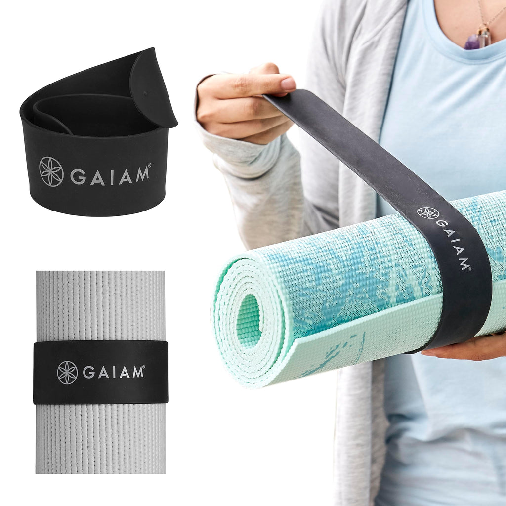 Yoga Mat Strap Slap Band, Snap Closure, Fits Most Mats