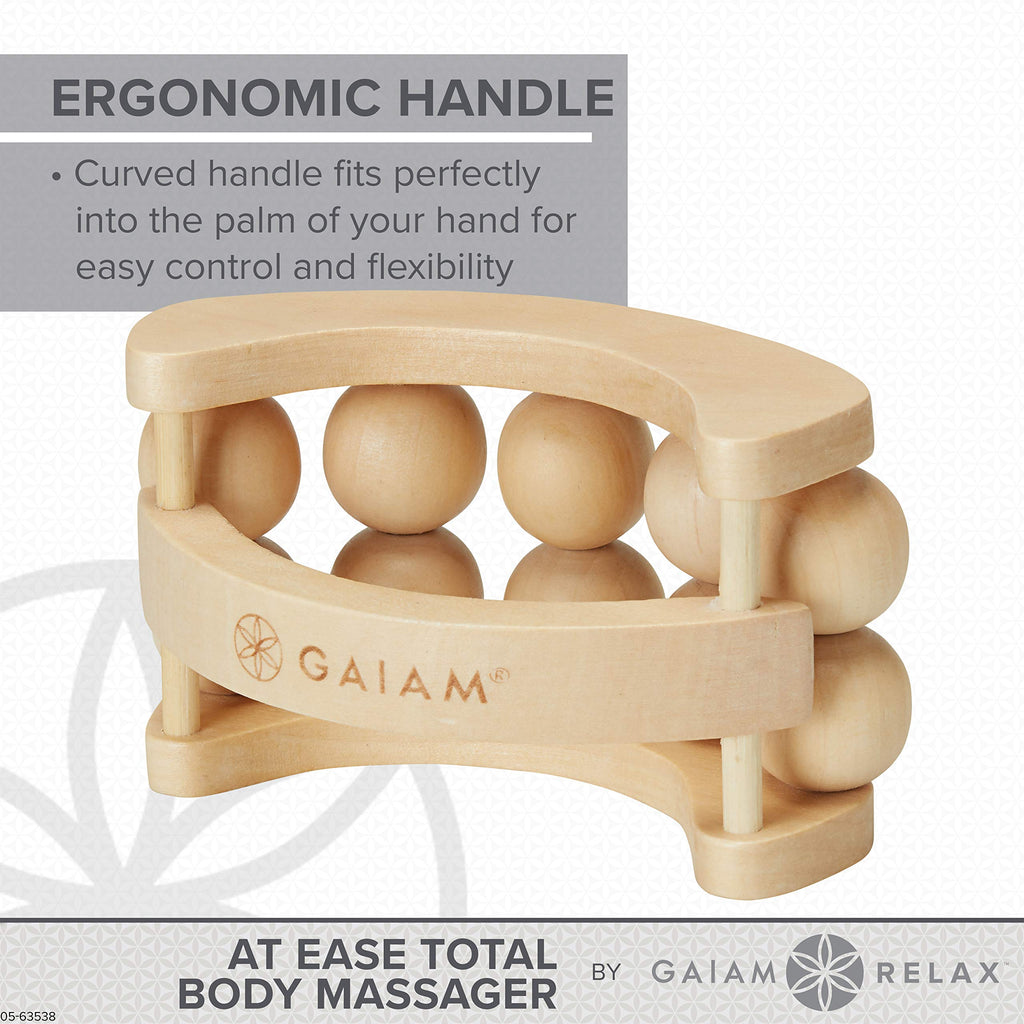 Relax Massage Ball Roller, Handheld Wooden Tool