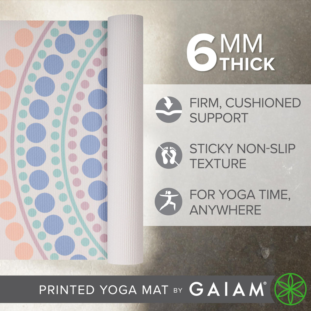 Premium Yoga Mat, 6mm Thick Print Mat (Rainbow Trance)