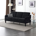 71" Small Couch Comfy 3 Seater Upholstered Chenille Sofa Mid-Century Modern Floor Sofas for Small Spaces, Bedroom, Apartment, Lounge, Office