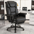 160 Reclining Office Chair with Footrest, Big & Tall Desk Chair, Black