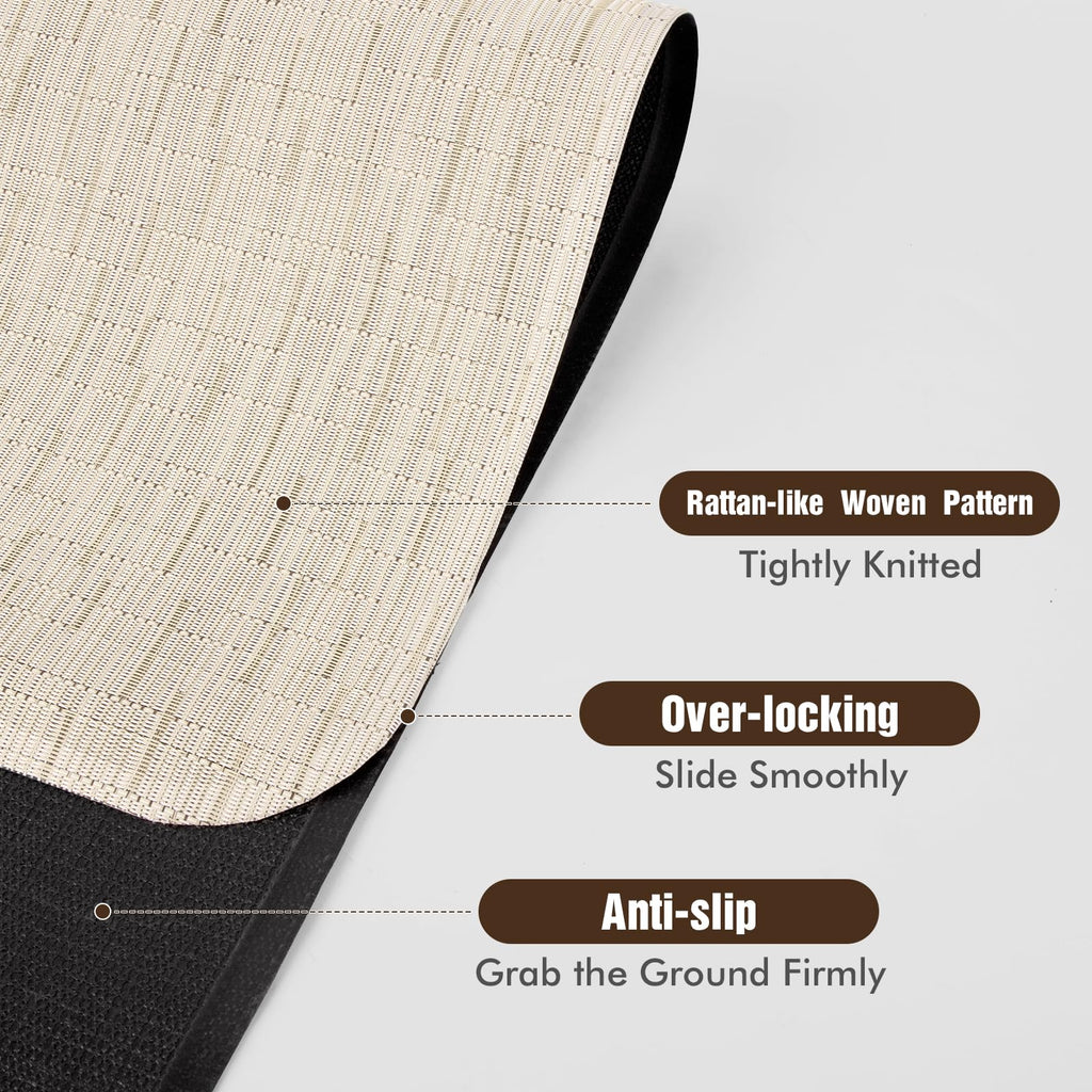 Office Chair Mat for Hardwood Floor, 36" x 48" Desk Chair Mat for Hard Wood and Tile Floor, Large Anti-Slip Hard Floor Protector Rolling Chair Mat, PVC Mat Desk Rug for Office, Light Brown