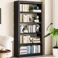 5 Tier Metal Bookshelf,69'' Tall Heavy Duty Bookcase with Adjustable Shelves,Black Large Modern Bookshelves,Industrial Open Bookcases for Library,Office,Study Room,Living Room
