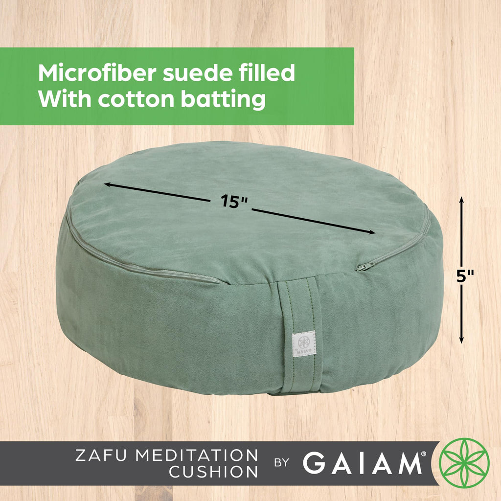 Zafu Meditation Cushion, Buckwheat Hull (Black)