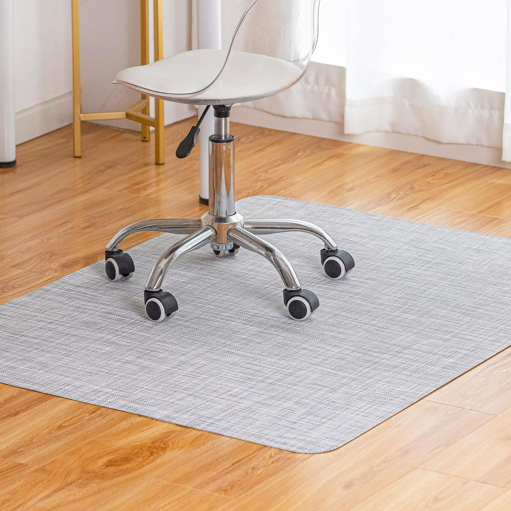 Office Chair Mat for Hardwood Floor Under Desk Computer Rolling Chair Mat for Wood/Tile Floor Non-Slip Heavy Duty Desk Rug PVC Plastic Hard Floor Protector 36" x 48" (Mist)