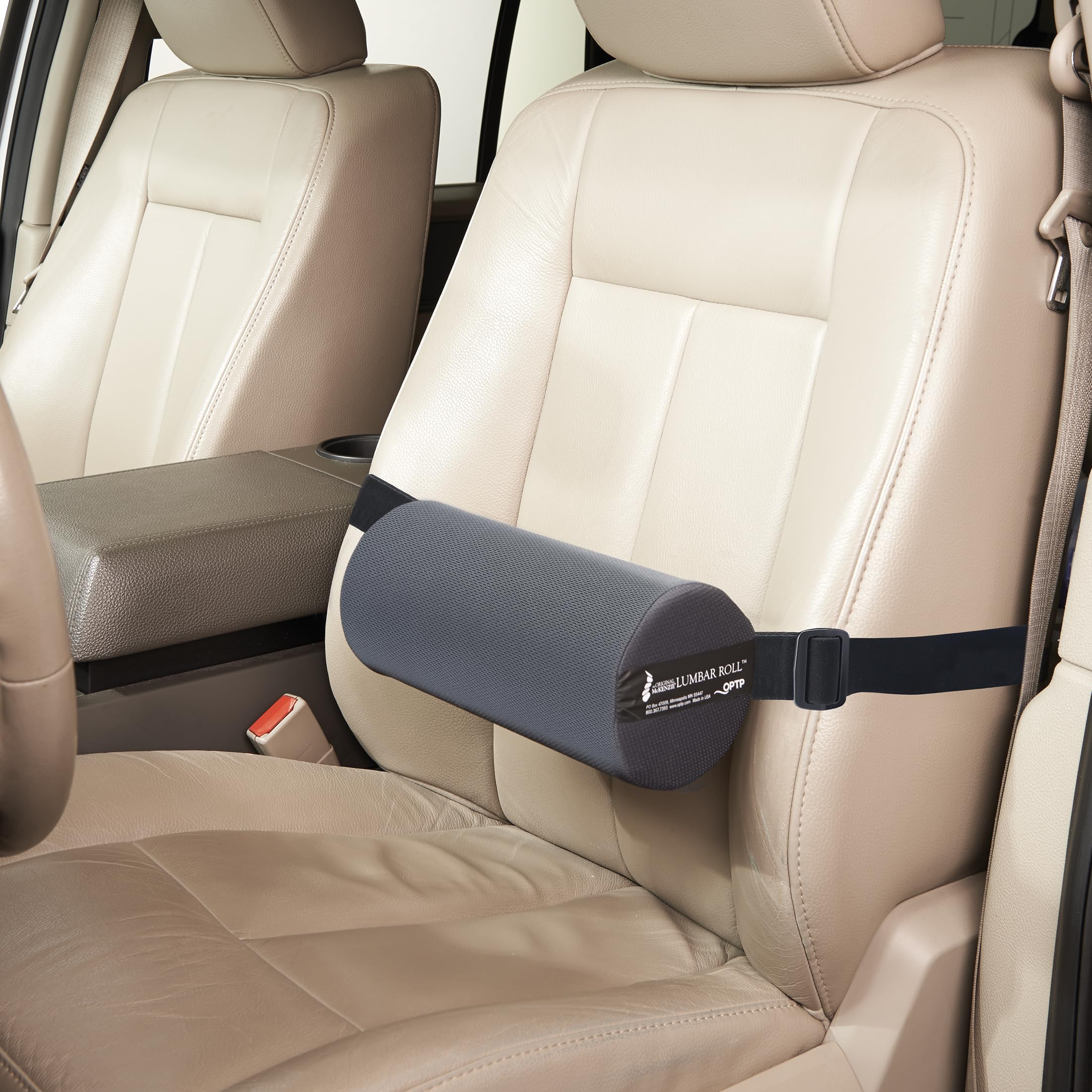 The Original McKenzie Lumbar Roll – USA-Made Low Back Lumbar Support for Office Chair & Car Seat Back Support Cushion. The Preferred Lumbar Pillow by Physical Therapists - Standard Density