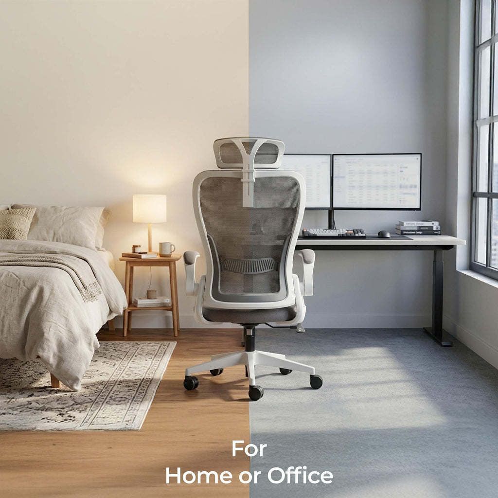 Model U | Folding Office Chair for Small Spaces | Ergonomic Design with High Rebound Mesh | Computer Desk Chair for Gaming | For Adults & Kids | Foldable & Compact with Flip Up Arms