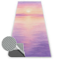 Yoga Mat Towel, Hot Yoga Towel High-Definition Pattern, Machine Washable with Ultra-Absorbent Yoga Towels for Hot Yoga Non Slip for Fitness, Exercise, Pilates, 72 x 27 in, Purple Sunset
