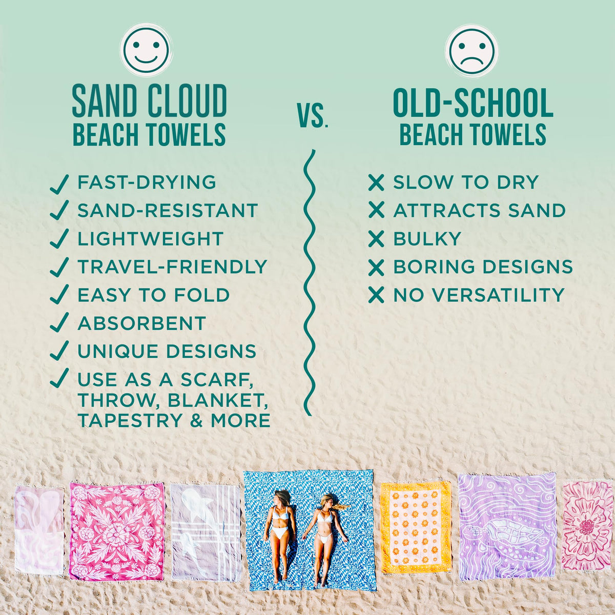 Turkish Yoga Beach Towel - Quick Drying & Sand Resistant, Extra Large