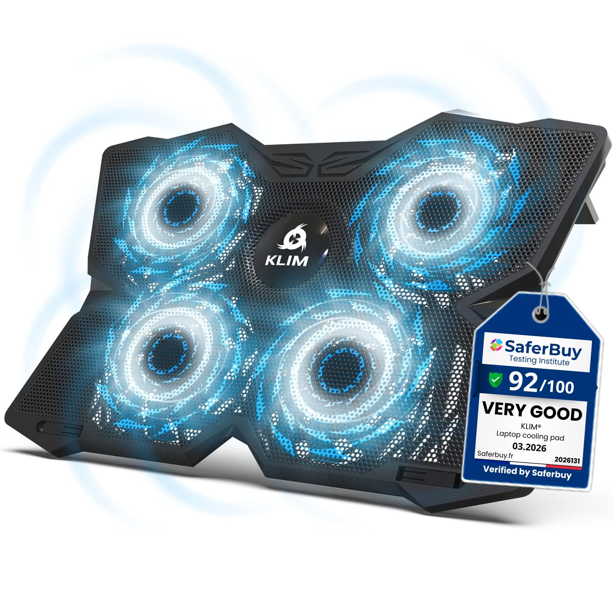 Laptop Cooling Pad - More Than 500,000 Units Sold - New Version - Powerful Rapid Action Laptop Cooler - Laptop Stand with 4 Cooling Fans - 2 USB Ports - PC Mac PS5 PS4 Xbox One - Diamond