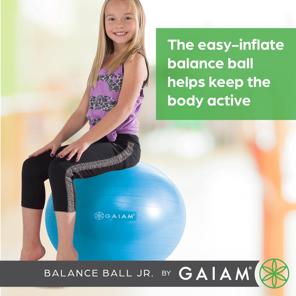 Kids Balance Ball Chair, Active Seating, Metal Frame (Blue/Green)