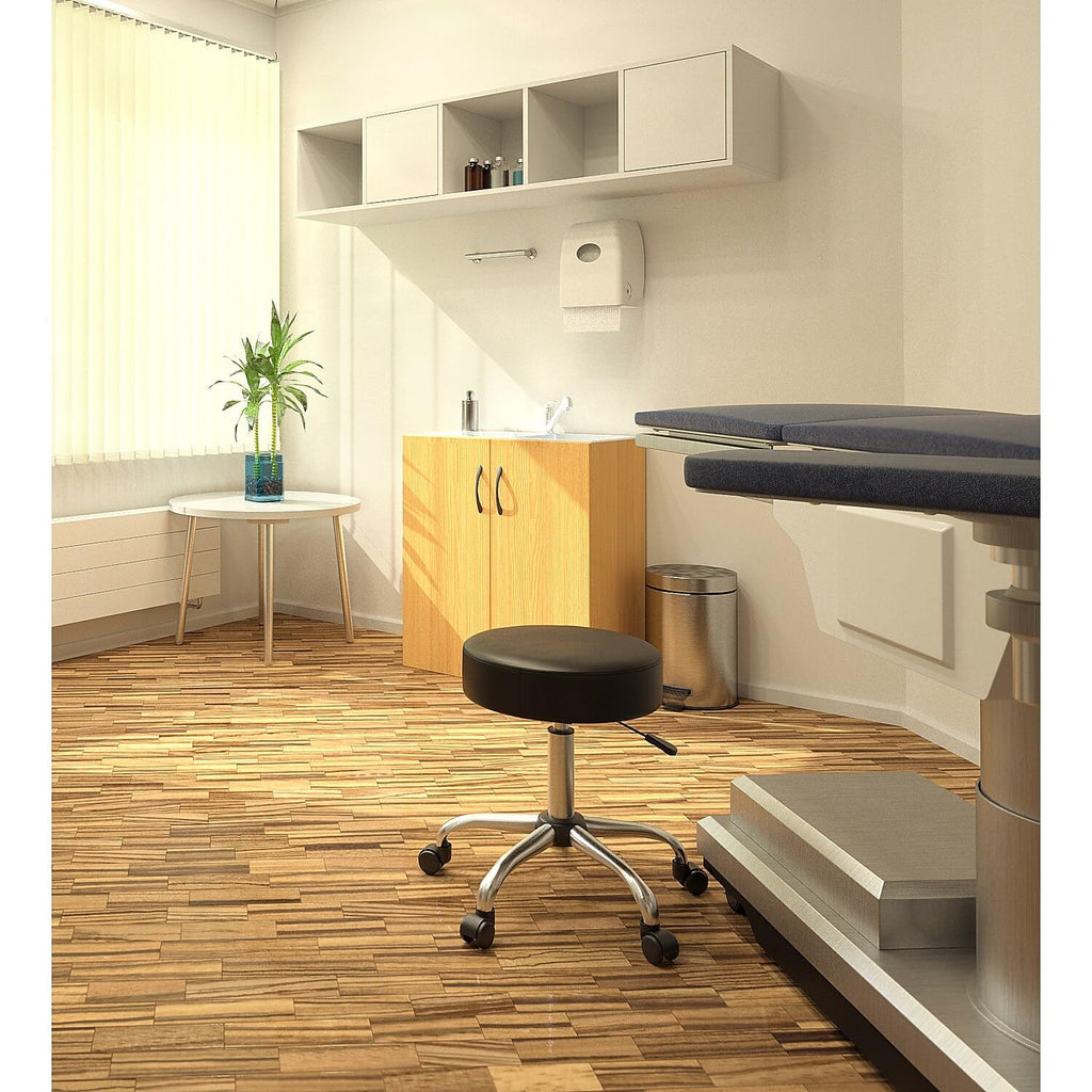 Antimicrobial Vinyl Medical Spa Stool in Black