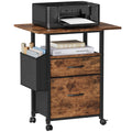 2 Drawer File Cabinet 24''W, Mobile Filing Cabinet, Printer Stand