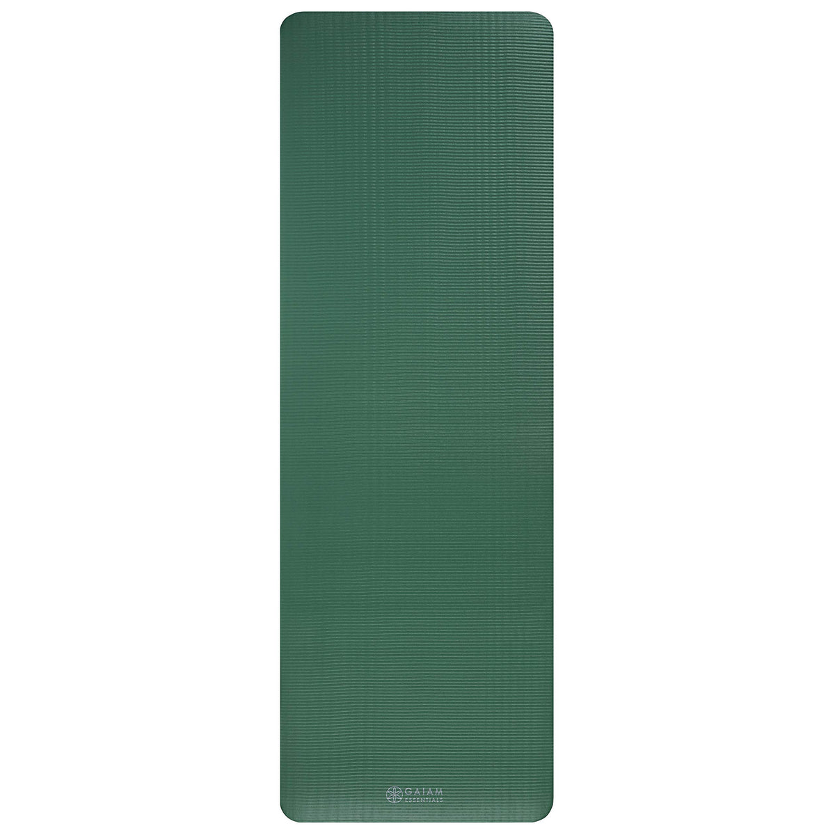 Essentials Thick Yoga Mat with Easy-Cinch Strap (Green, 10mm)