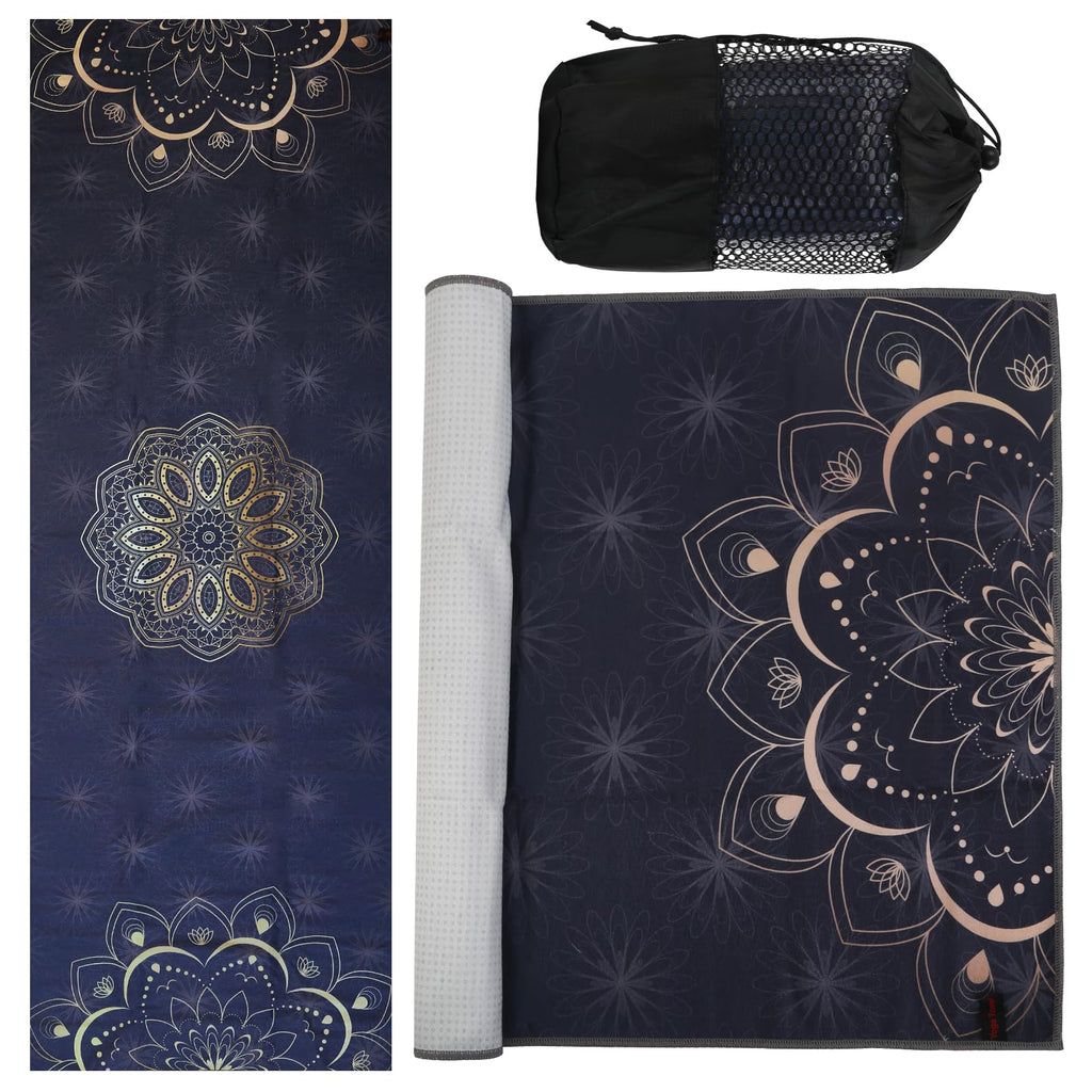 Yoga Towels, Non Slip Hot Yoga Mat Towel with Grip Dots,Super-Absorbent Soft Microfiber Yoga Blanket for Pilates, Fitness and Workout 72inch x 24inch