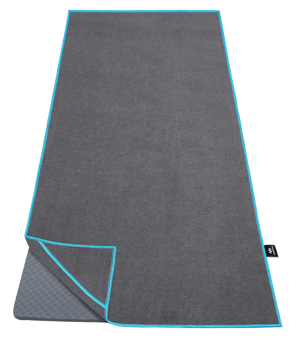 Yoga Mat Towel with Anchor Fit Corners Non Slip Towel for Hot Yoga, Pilates, Workout, Camping