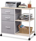 3 Drawer Mobile File Cabinet with Open Storage Shelf