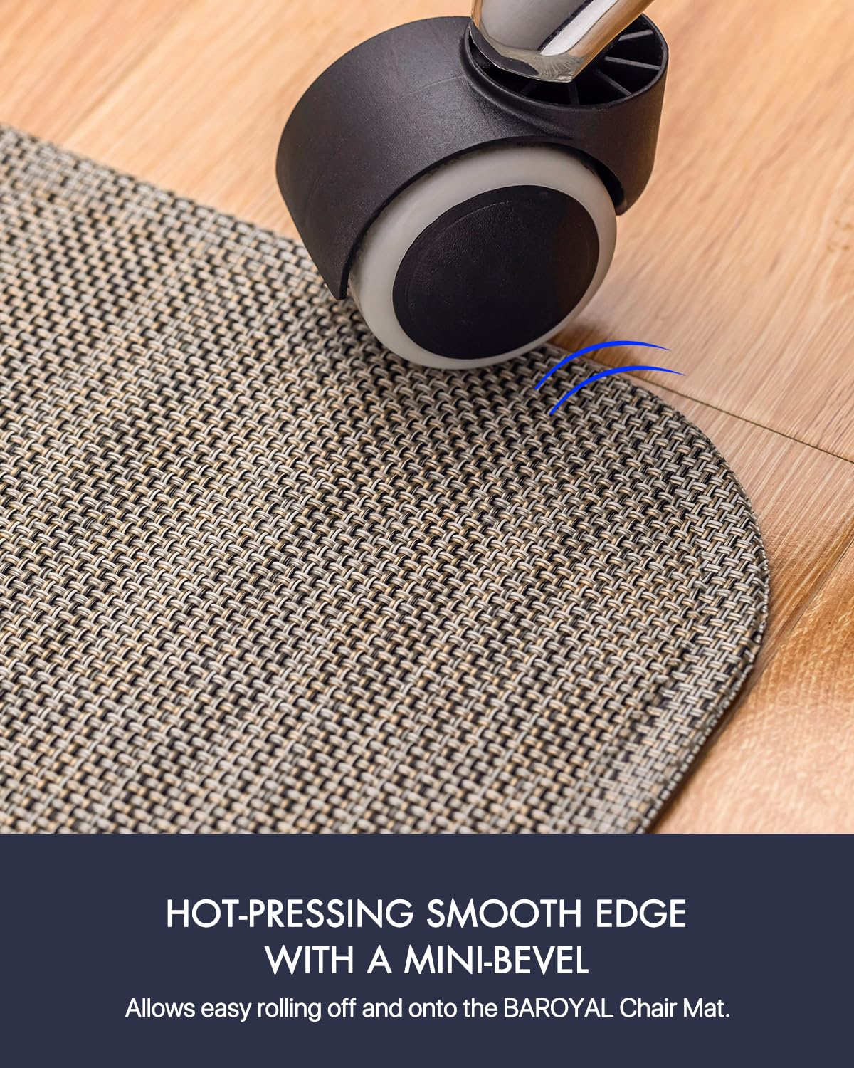 Office Chair Mat for Hardwood Floor Under Desk Computer Rolling Chair Mat for Wood/Tile Floor Non-Slip Heavy Duty Desk Rug PVC Plastic Hard Floor Protector 36" x 48" (Soapstone)