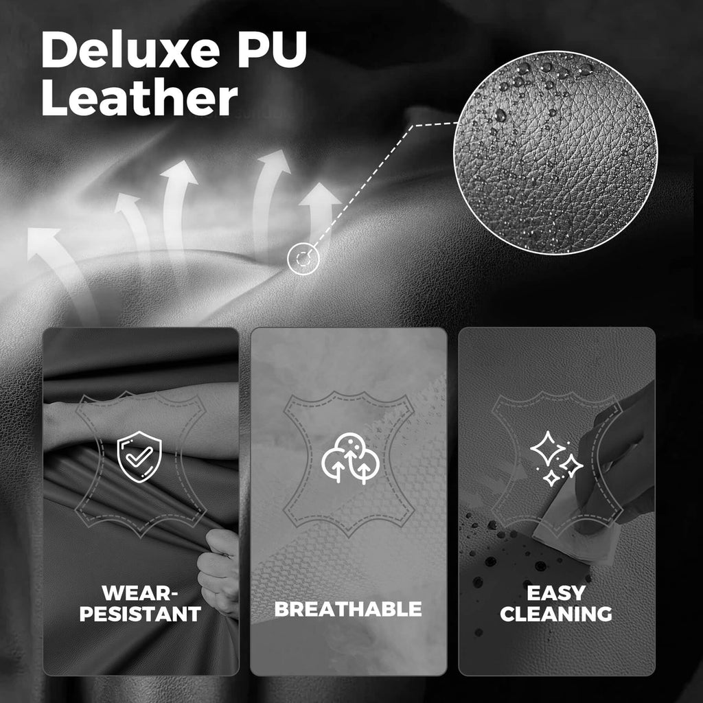 Big and Tall Gaming Chair 400lbs Heavy Duty Office Chair with Foot Rest & Ergonomic Pocket Spring Cushion, High Back Lumbar Support for Lower Back Pain Relief, White/Black