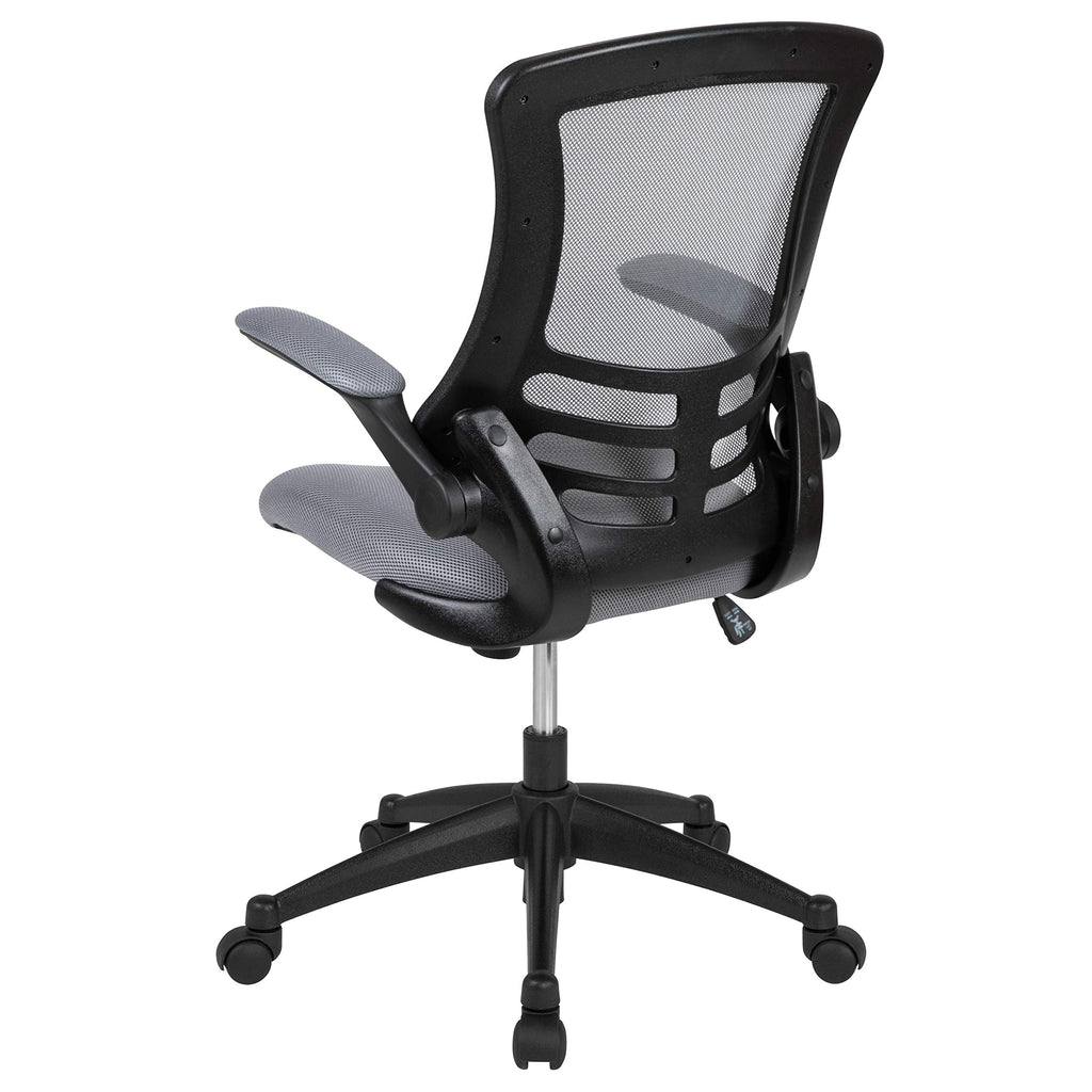 Office Chair, Ergonomic, Mid-Back, Dark Gray Mesh with Swivel