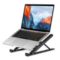Pro Ergonomic Laptop Stand, Plastic Laptop Riser, Portable and Adjustable Notebook Computer Holder Compatible with 10-14" Laptops (Black)