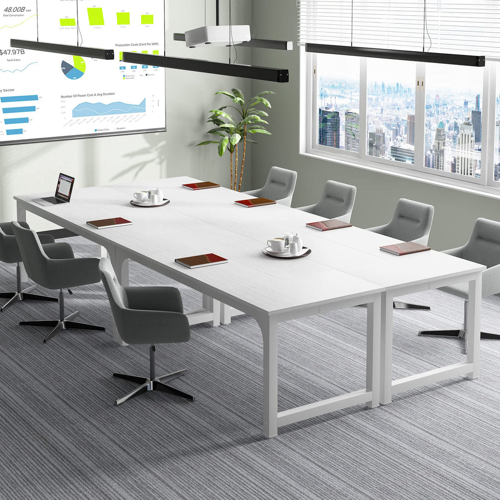 70.8”Executive Desk, Large Office Computer Desk with Thicken Frame, Modern Simple Workstation Business Furniture for Home Office, White
