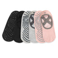 Grippy Yoga Socks, Non-Slip, Barre & Pilates (Black/Grey/Pink)