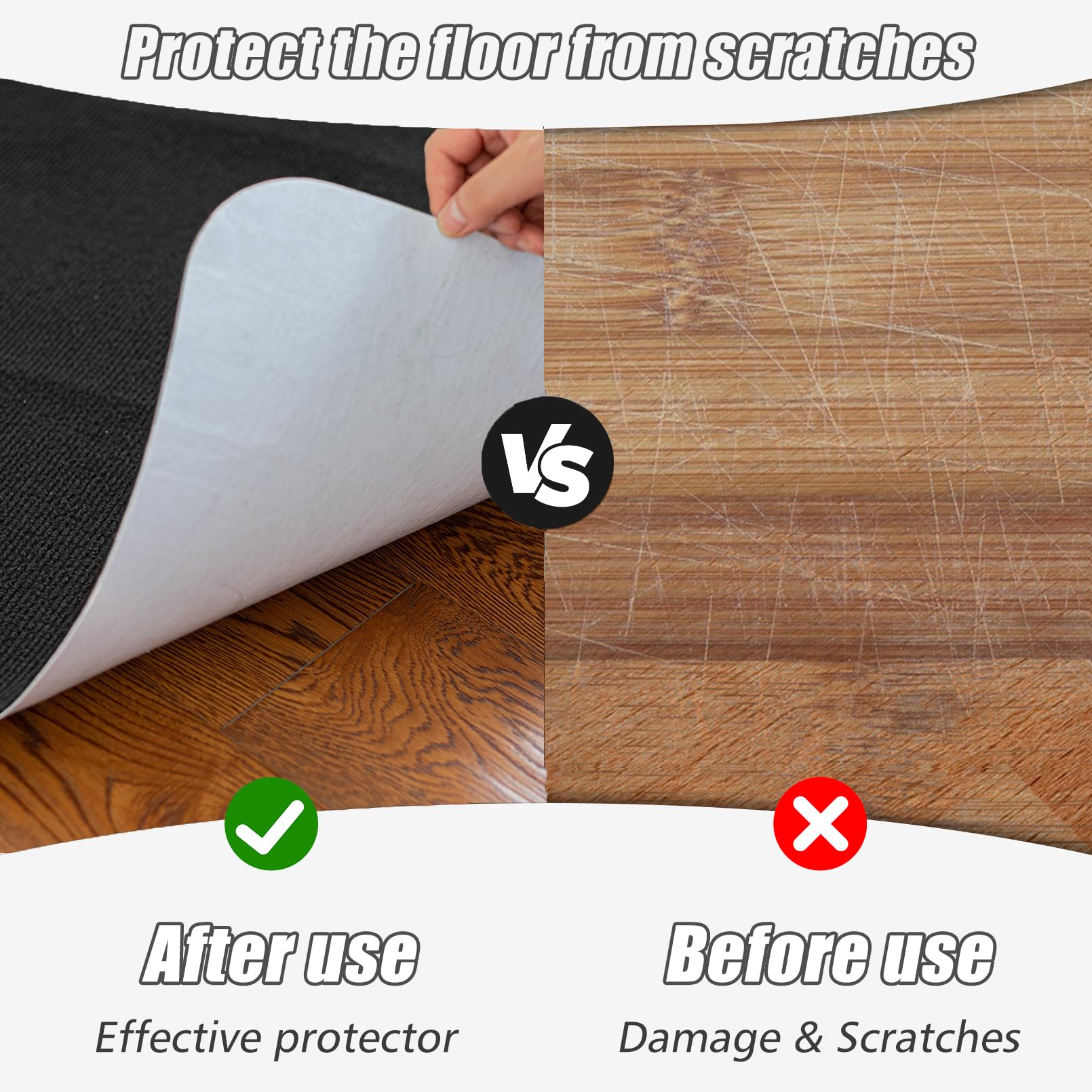 Office Chair Mat for Hardwood Floor,Office Computer Gaming Chair Mat for Tile Floor,Large Floor Protector Rug,Anti-Slip,Easy to Clean,Coffee(48"x36")