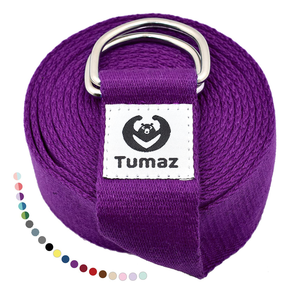 Yoga Strap for Stretching with Adjustable D-Ring, 6/8/10 ft