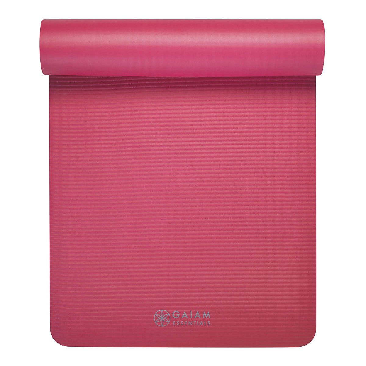 Essentials Thick Yoga Mat with Easy-Cinch Strap (Pink, 10mm)
