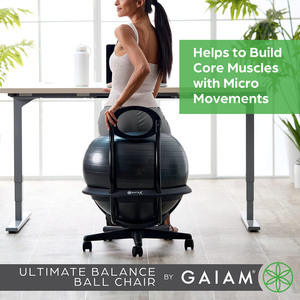 Ultimate Balance Ball Chair, Swivel Base, Home & Office